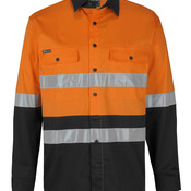 Hi Vis (D+N) L/S Stretch Work Shirt